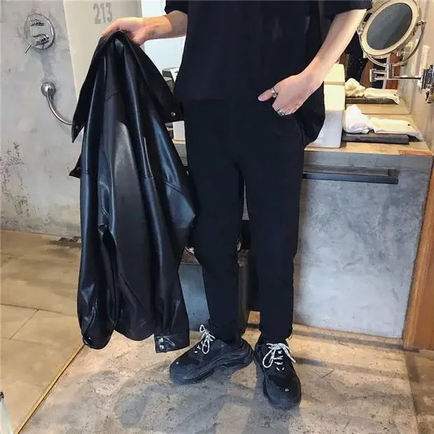 M&T Wear - Trendy Leather Jacket for Men Casual Man Coat Korean Reviews Many Fast Delvery Stylish Harajuku Y2k Cold Vintage New In Deals