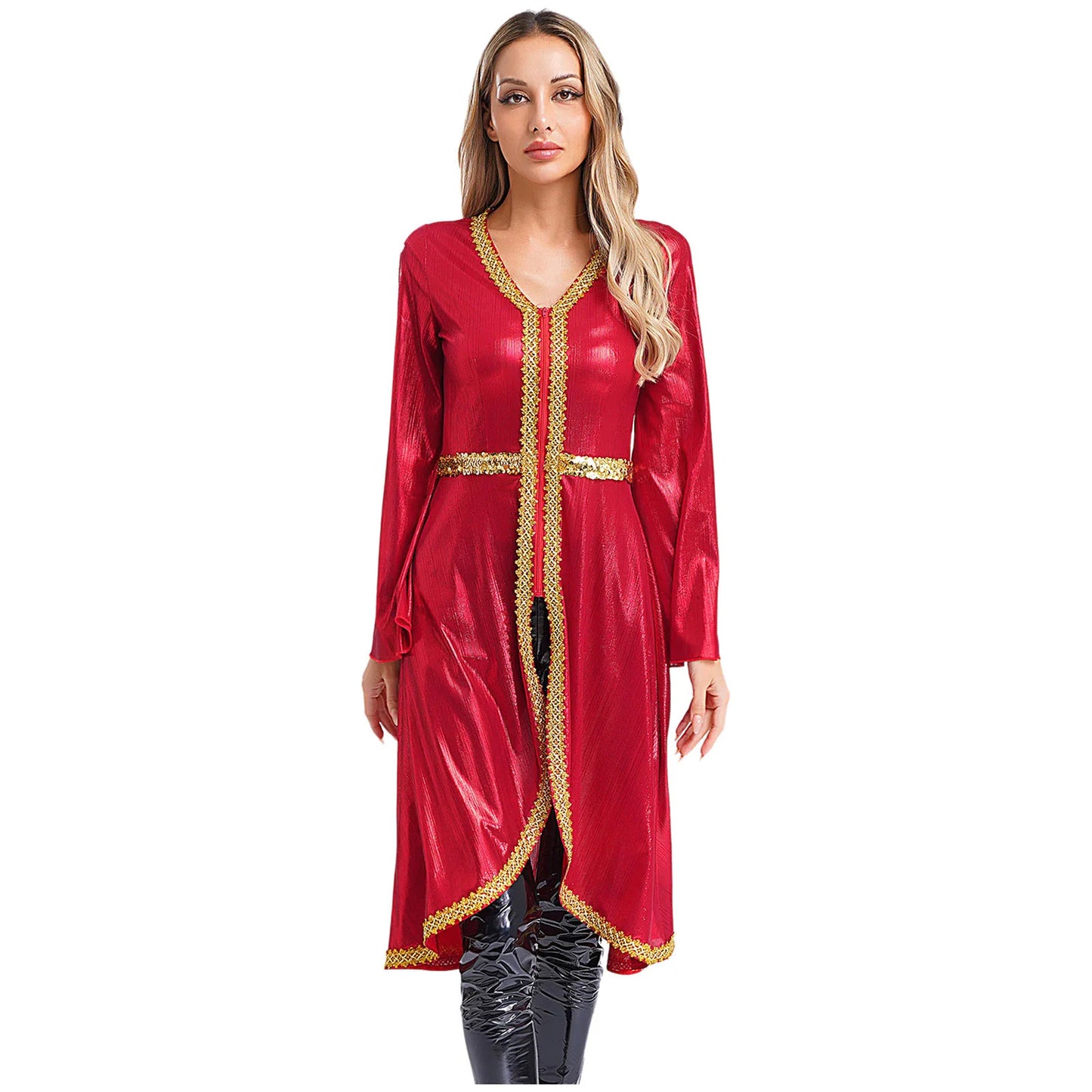M&T Wear -  Embroidered High Waist Abaya Kaftan Dress