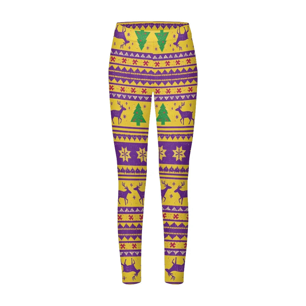 M&T Wear - Winter Snowflake & Checkered Warm Leggings