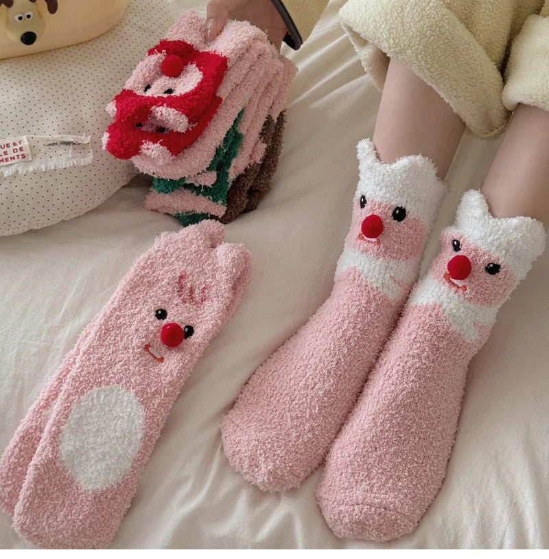 M&T Wear - Winter Women’s Thick Fuzzy Cartoon Socks
