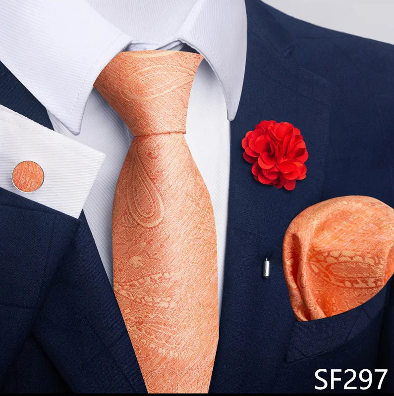 M&T Wear - Luxury Paisley Floral Tie & Accessory Set