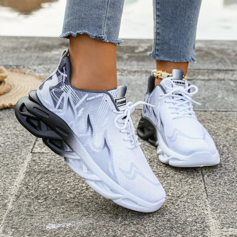 M&T Wear - Women Sports Shoes Breathable Lightweight Sneakers Anti-slip Flats Outdoor Running Walking Shoes Female Vulcanized Shoes