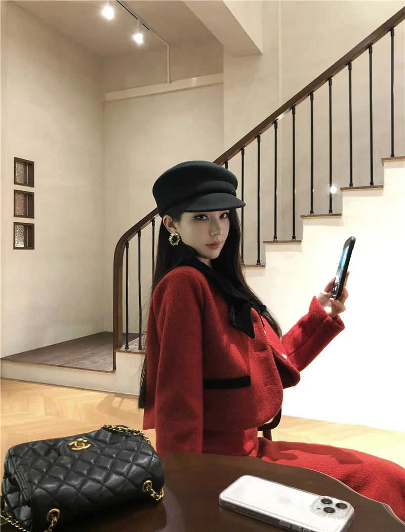 M&T Wear - Sweet Fashion Thickened 2-Piece Skirt Set