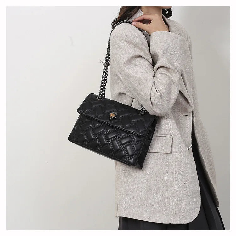 M&T Wear - Women’s Quilted Embroidery Chain Bag