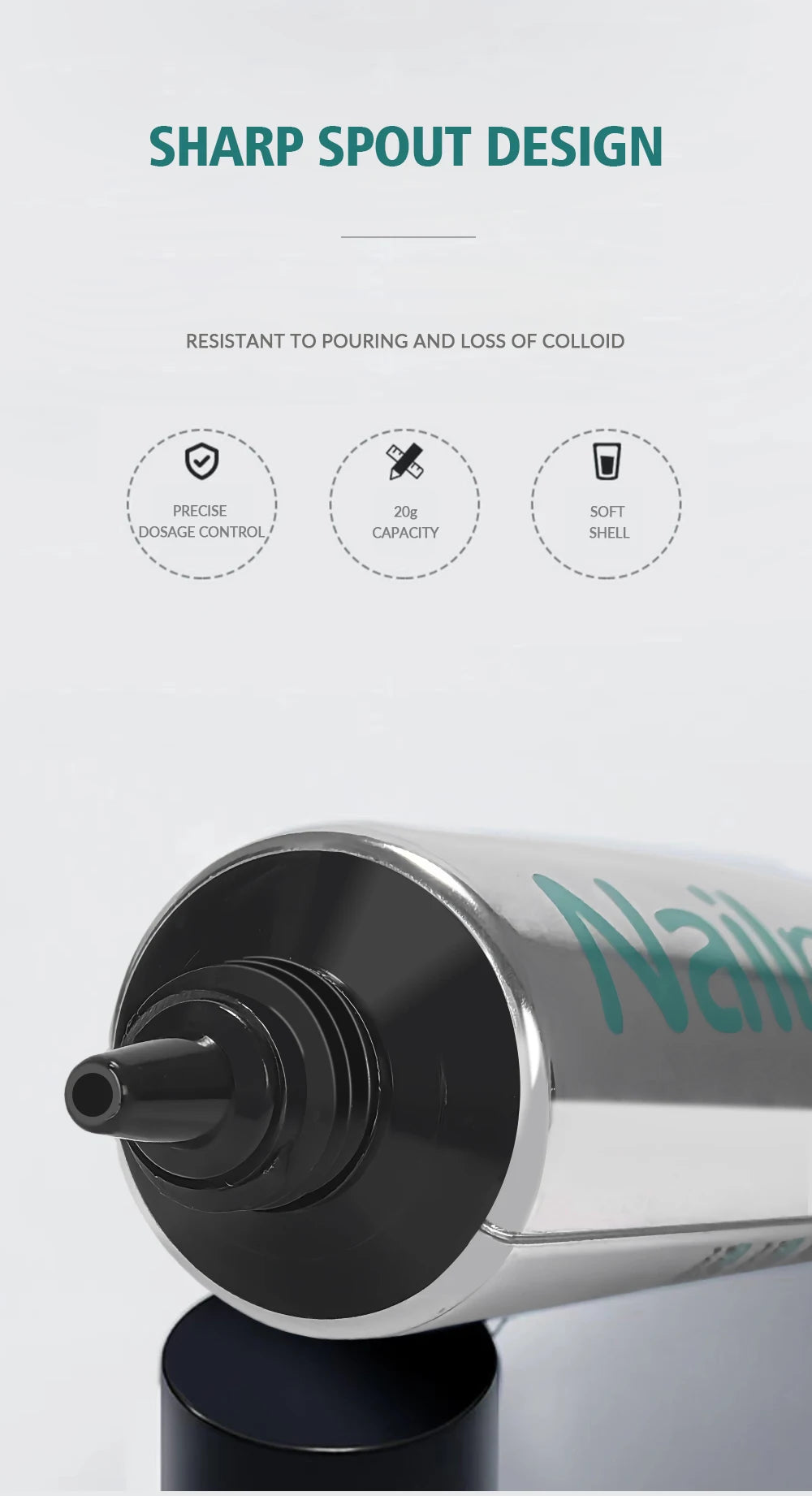 M&T Wear - Soft Nail Tips Gel Glue 20g | Long-Lasting Adhesive for Fake Nails