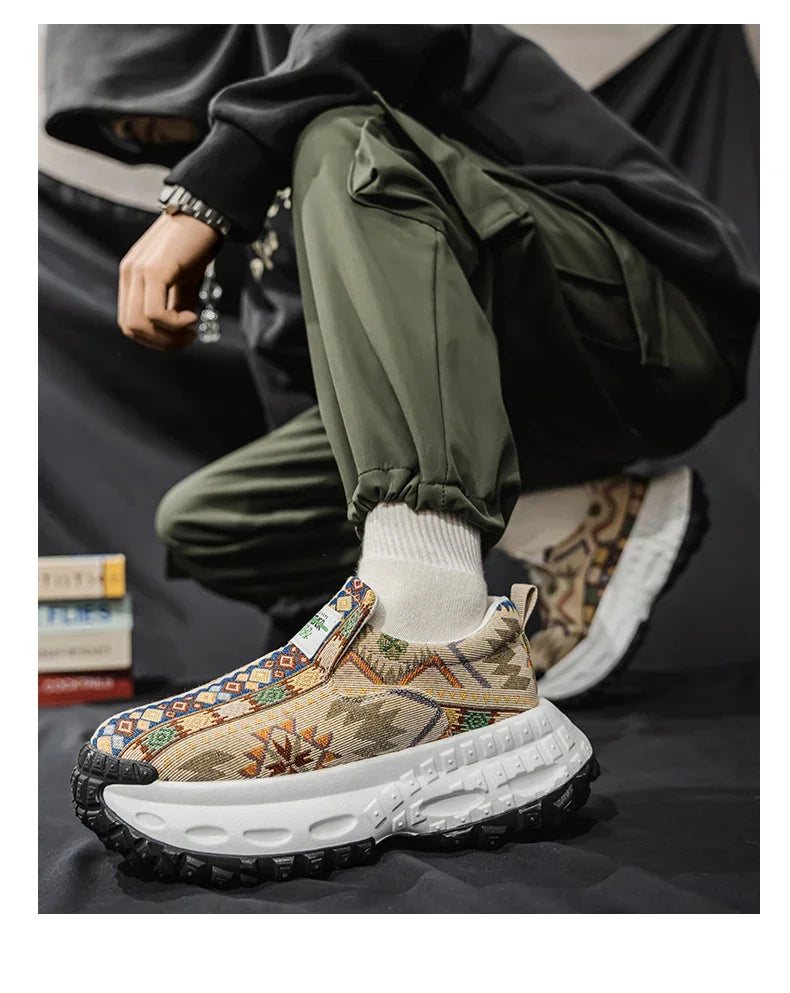 M&T Wear - Men Shoes New Casual Shoes Soft Casual Sneaker Breathable Running Shoes For Man Bohemian Style Canvas Shoes