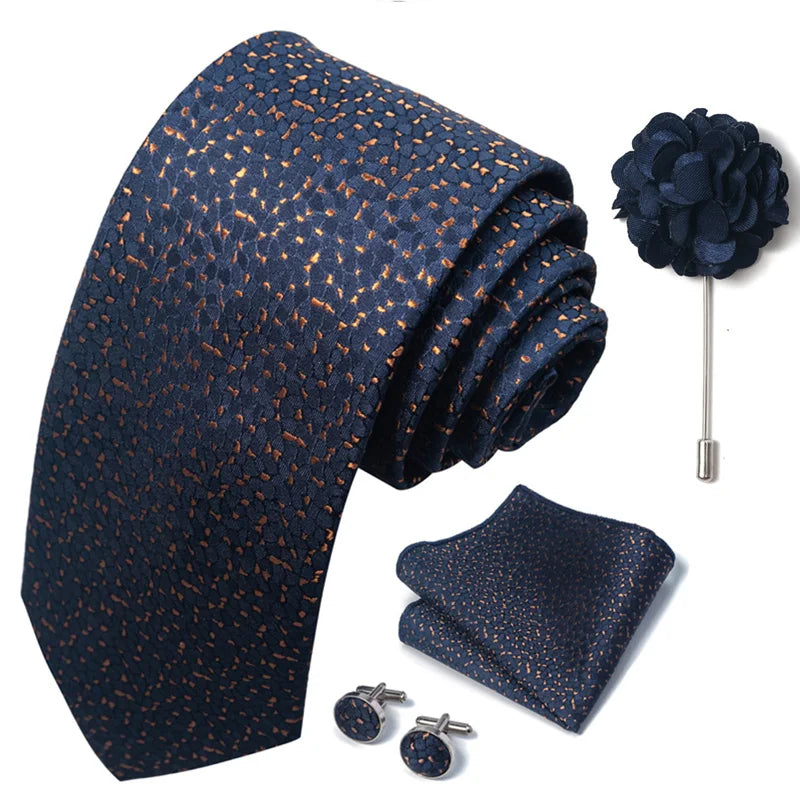 M&T Wear - Luxury Paisley Floral Tie & Accessory Set