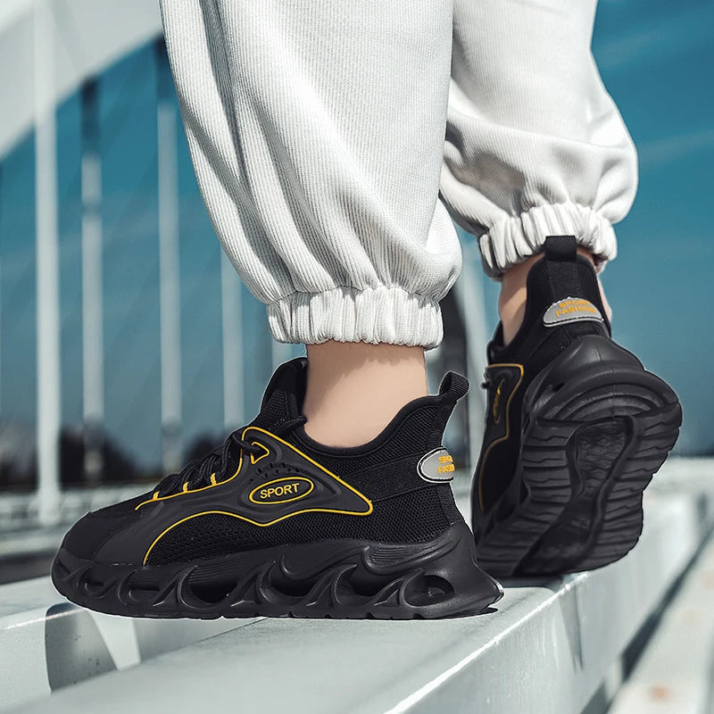 M&T Wear - Men's Casual Shoes Men Casual and Comfortable Running Sneakers Durable Lace-Up Design Suitable for Outdoor Sports and Daily Wear