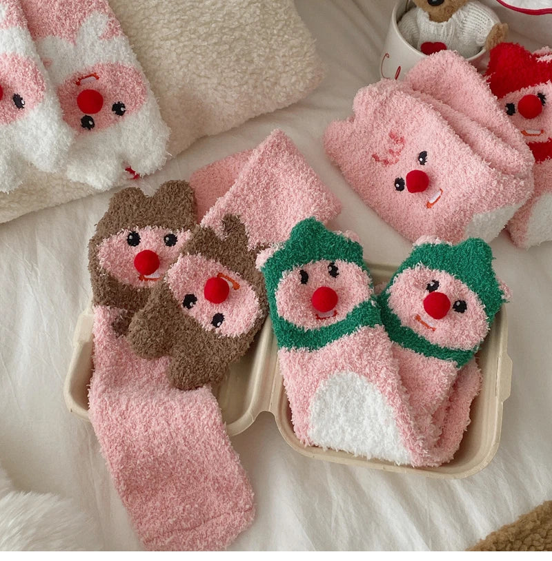 M&T Wear - Winter Women’s Thick Fuzzy Cartoon Socks