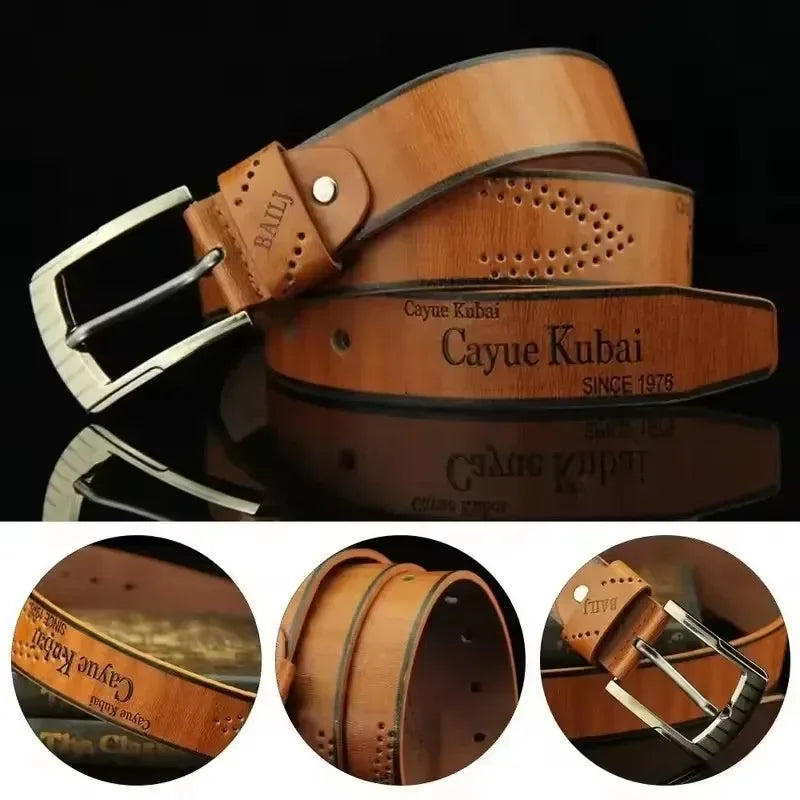 M&T Wear - Luxury PU Leather Designer Pin Buckle Belt