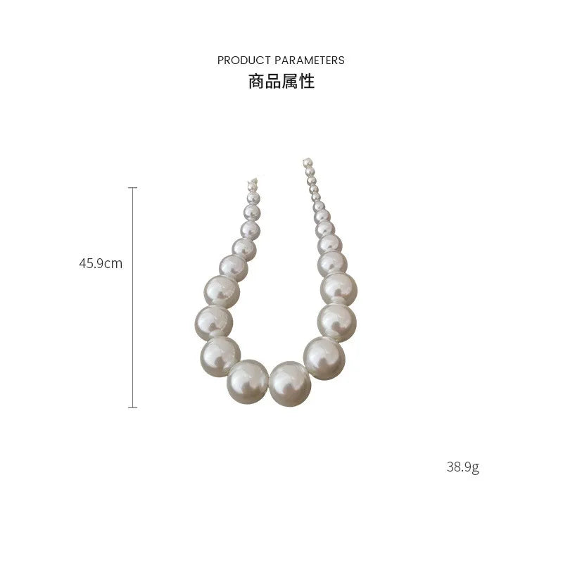 M&T Wear - Pearl Necklace for Women, European & American Style Travel and Wedding Accessory