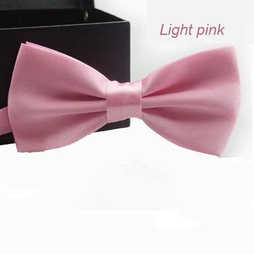 Classic Men Bowtie Boys Grils Children Bow Tie Fashion Solid Color Green Red Black White Green Wedding Ties Accessories