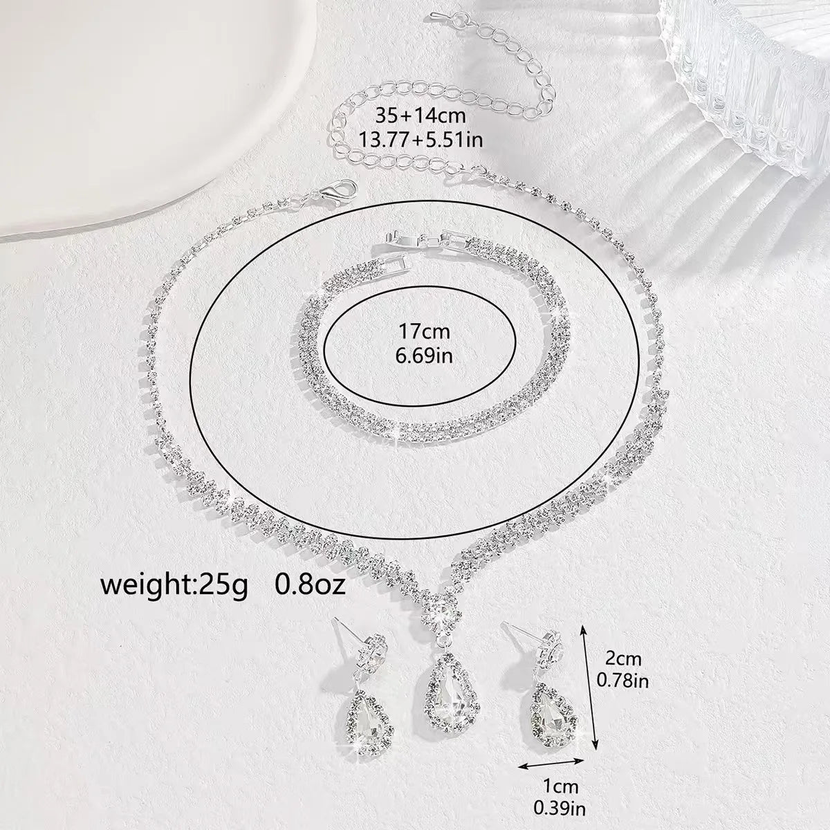 M&T Wear – Luxurious Bridal Wedding Jewelry Set for Women