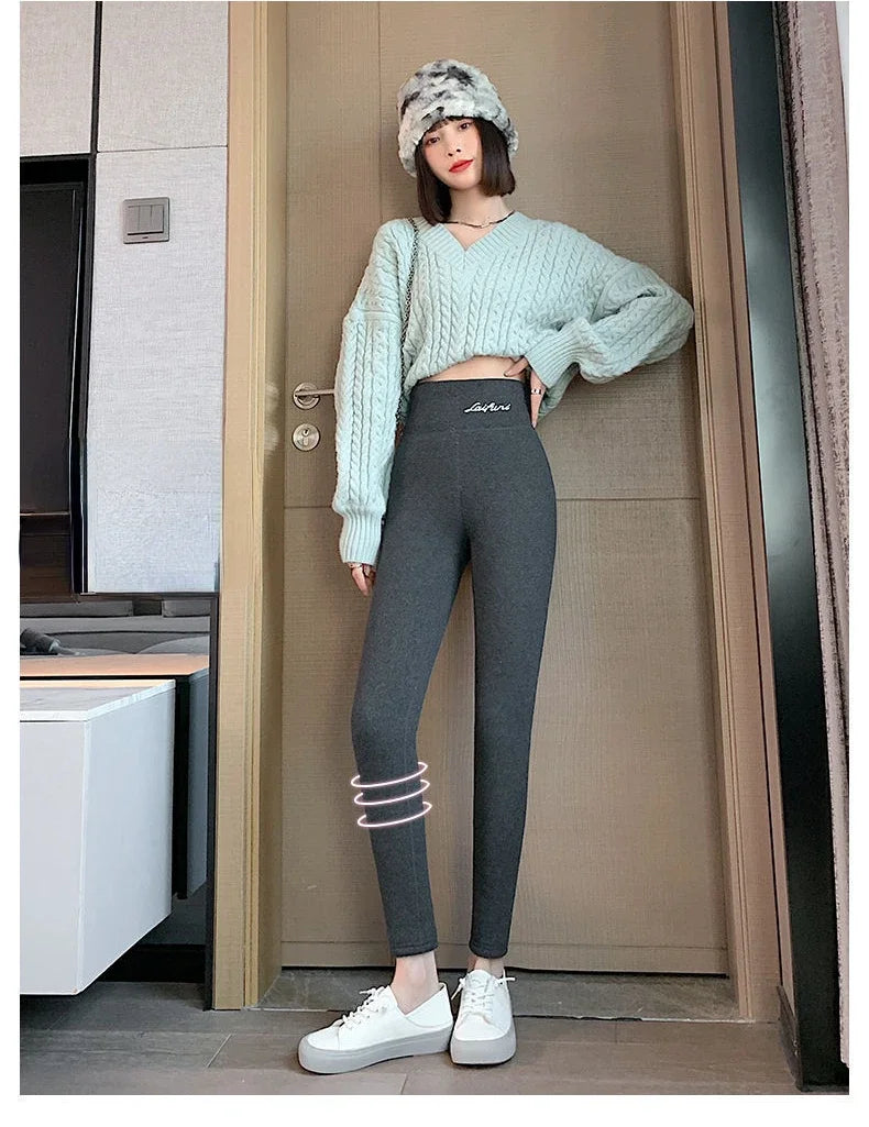 M&T Wear - Winter Velvet Thick High-Waist Leggings