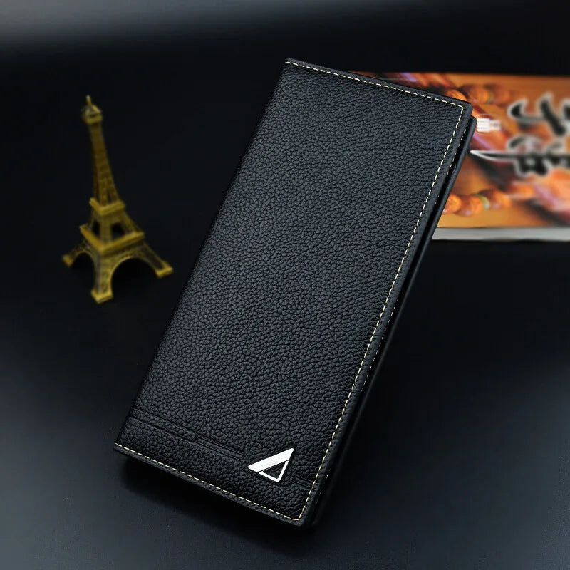 M&T Wear - Men’s Long PU Leather Wallet with Multi-Card & Coin Compartments
