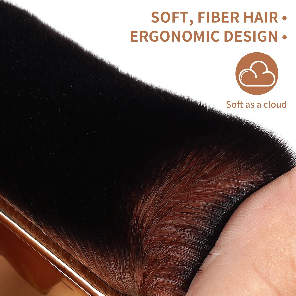 M&T Wear – Large Foundation & Contour Brush (Soft Bristle, Multi-Use Makeup Tool)