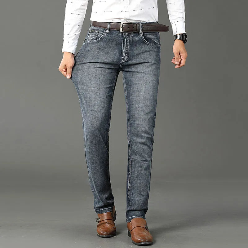 M&T Wear - Men’s Knee-Length Straight Jeans – Smart Casual Style