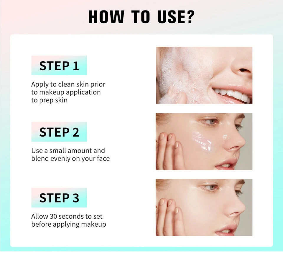 24ml Primer Gel Based Hydrating Face Primer For Smoothing Skin Pore Colorless Primes Long-lasting Hydrating Wear Cosmetics