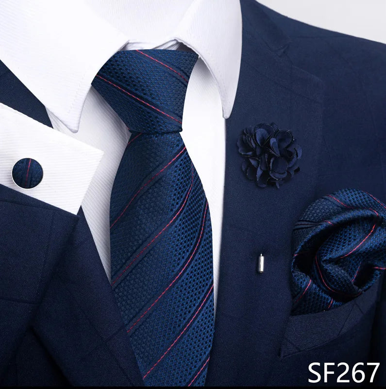 M&T Wear - Luxury Paisley Floral Tie & Accessory Set