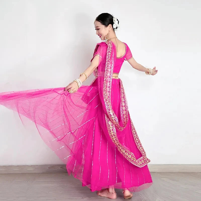 M&T Wear - Traditional Clothing Sari Women's Elegant Dress Party Cosplay Dance Dress Stage Dress