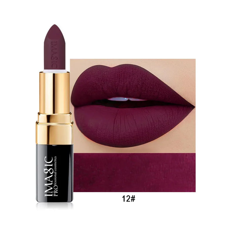 M&T Wear - IMAGIC Long-Lasting Matte Lipstick – 12 Shades of Smooth, Waterproof, and Moisturizing Lip Color