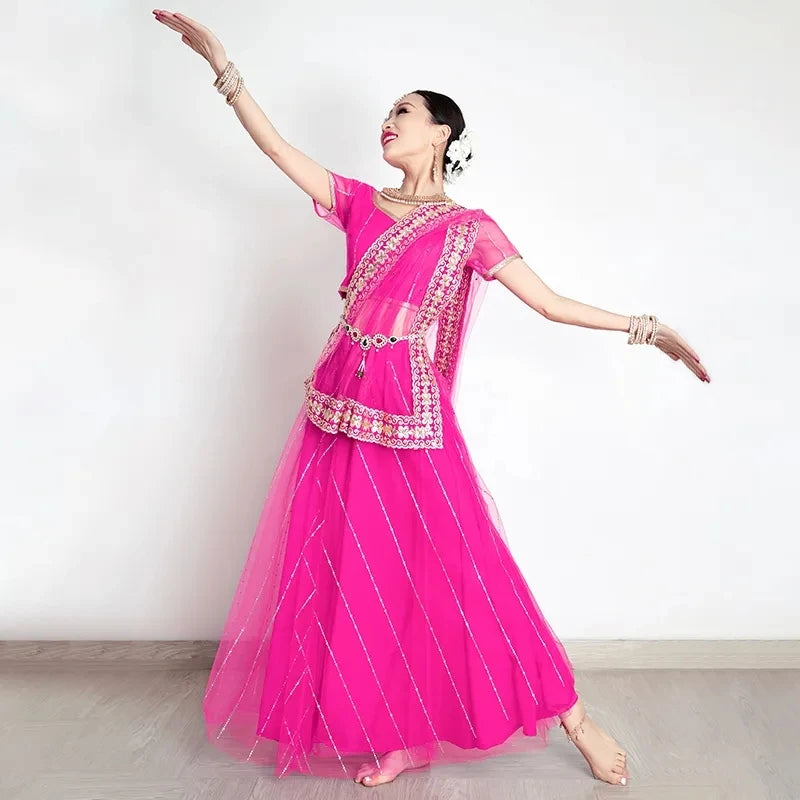 M&T Wear - Traditional Clothing Sari Women's Elegant Dress Party Cosplay Dance Dress Stage Dress