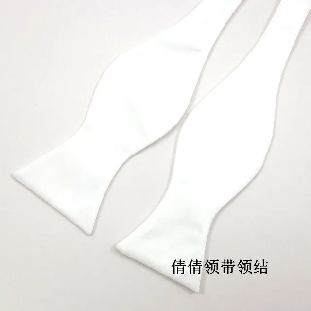 Men's Formal Pre-tied Adjustable Bow Tie Solid Color Elegant Wedding Party Event Bulk Wholesale Easy Wear British Style