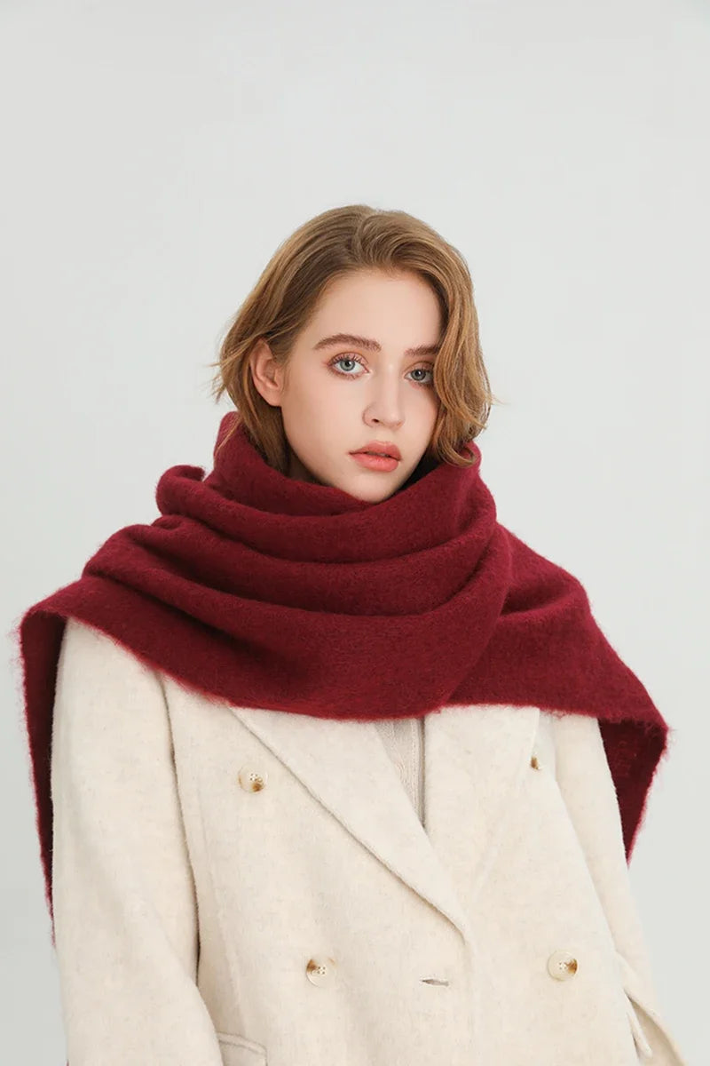 M&T Wear - Winter Scarf for Women Cashmere Warm Solid Pashmina Blanket Wraps Female Thick Soft Bufanda Big Tassel Shawl Long Poncho Echarpe