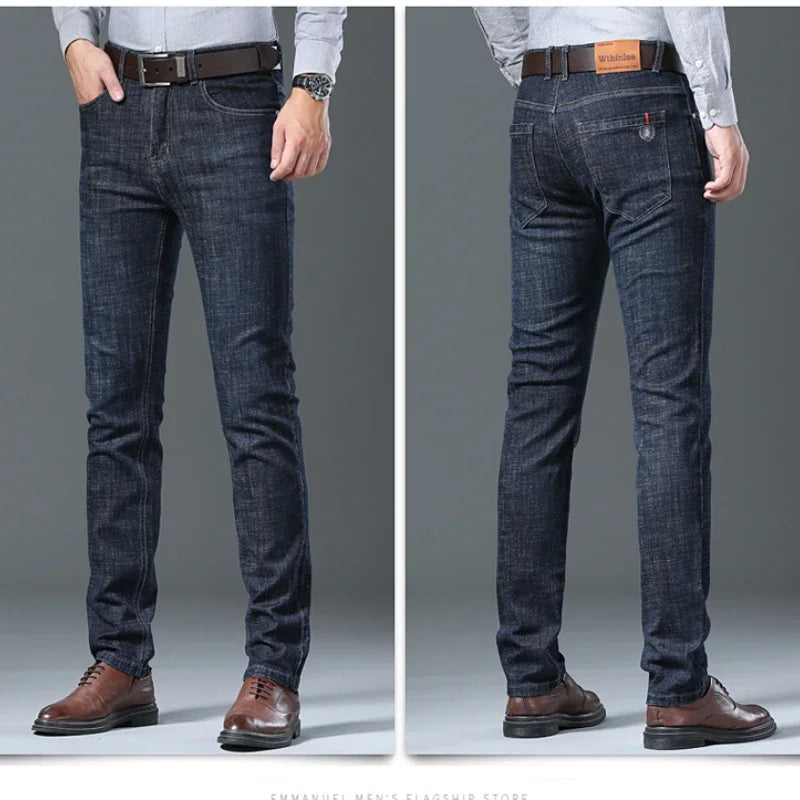 M&T Wear - Men’s Knee-Length Straight Jeans – Smart Casual Style