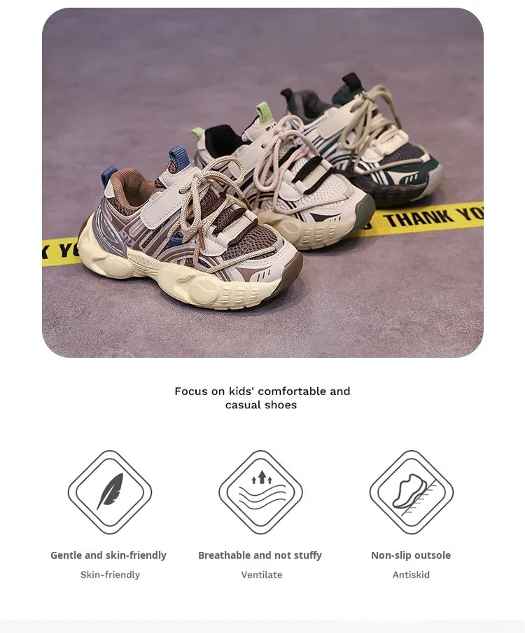 M&T Wear - Kids Sport Shoes Non-slip Fashion Toddler 2025 New Autumn Children Shoes for Boys Mesh Breathable Girls Sneakers Size 26-36