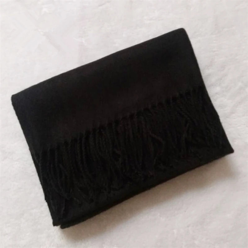 M&T Wear - Wool Scarves Winter Soft Warm Cashmere Shawl Thickened Long Tassel Shawl Warm Scarf Fashion Solid Color Women Man Scarf