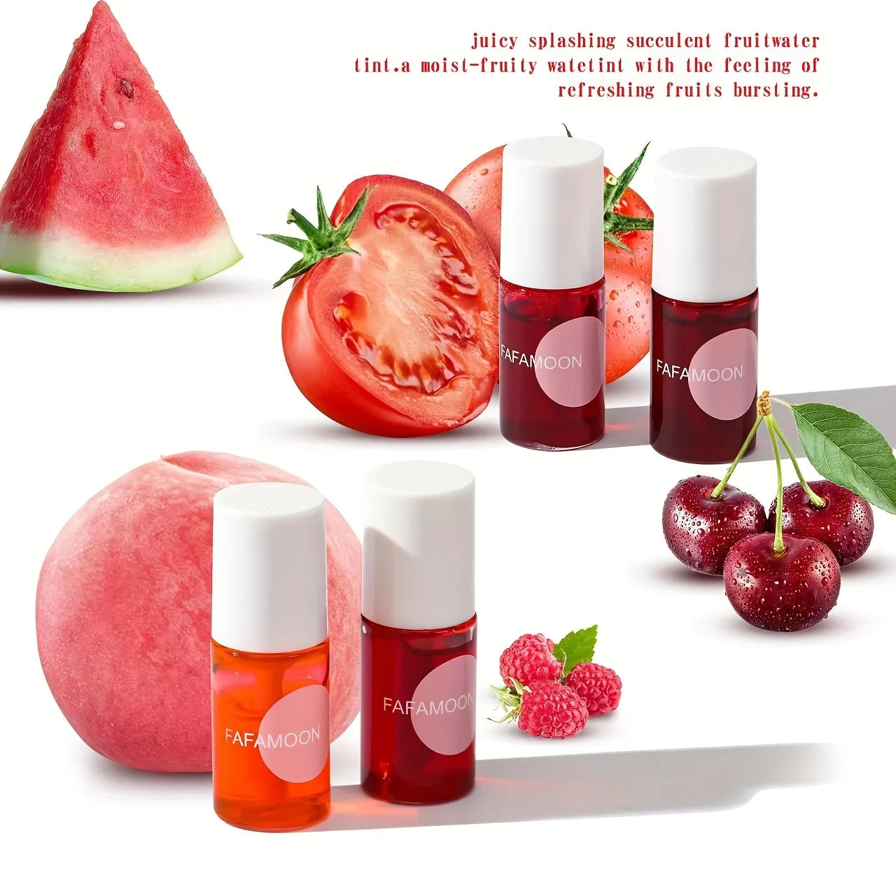M&T Wear - 4 Color Fruity Lip Tint Water Gloss