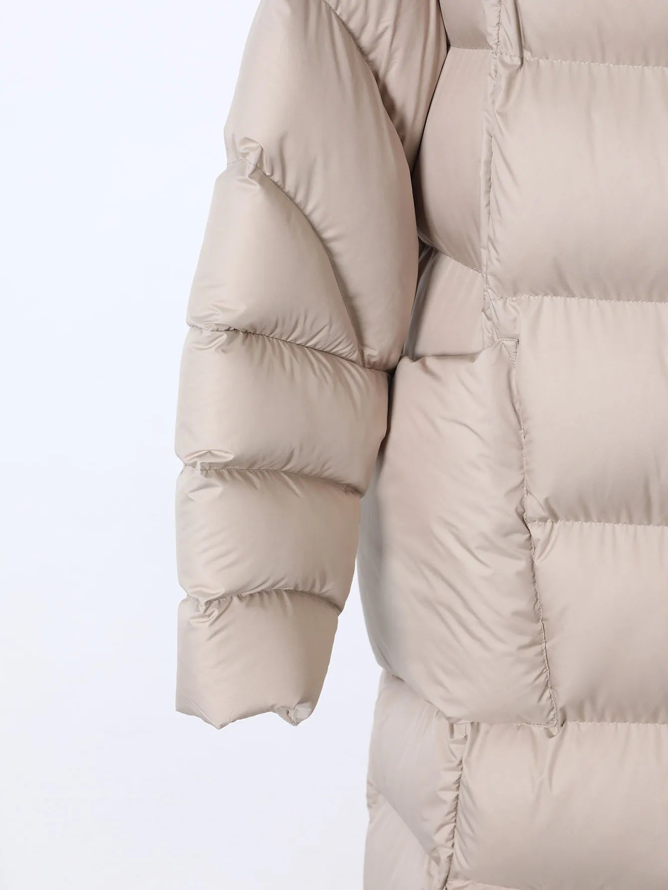M&T Wear - The Ultimate Luxury Knee-Length White Down Puffer Coat