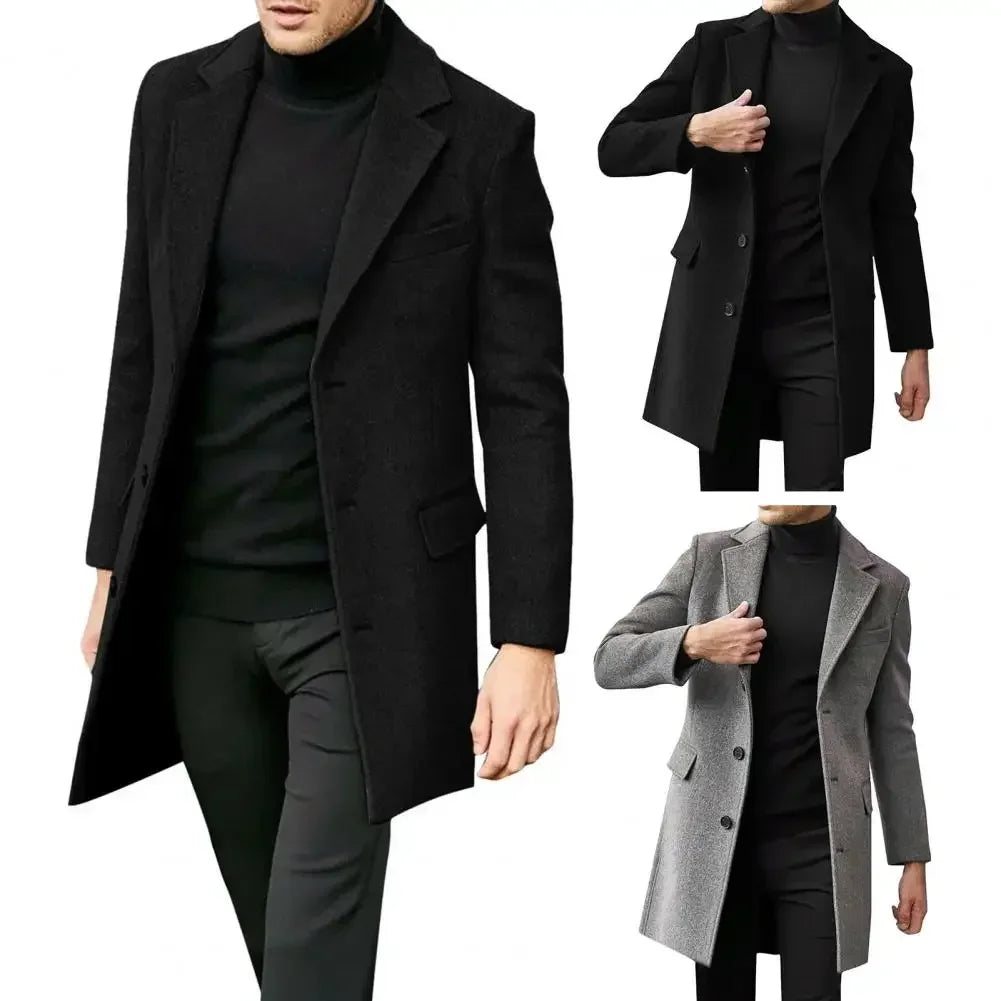 M&T Wear - Men’s Autumn & Winter Woolen Coat – Casual Business Jacket