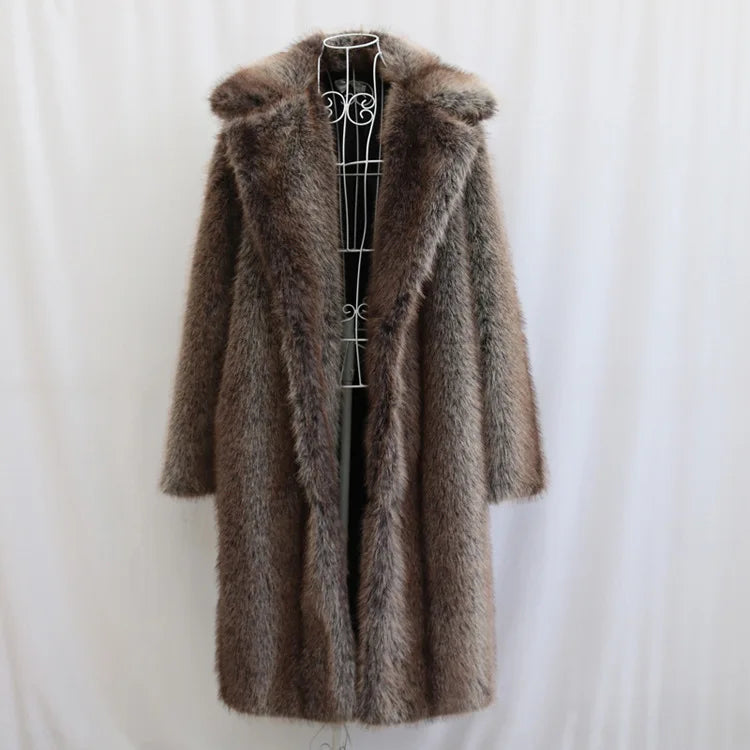 M&T Wear - Kalenmos Men’s Faux Fur Coat – Warm Casual Winter Jacket