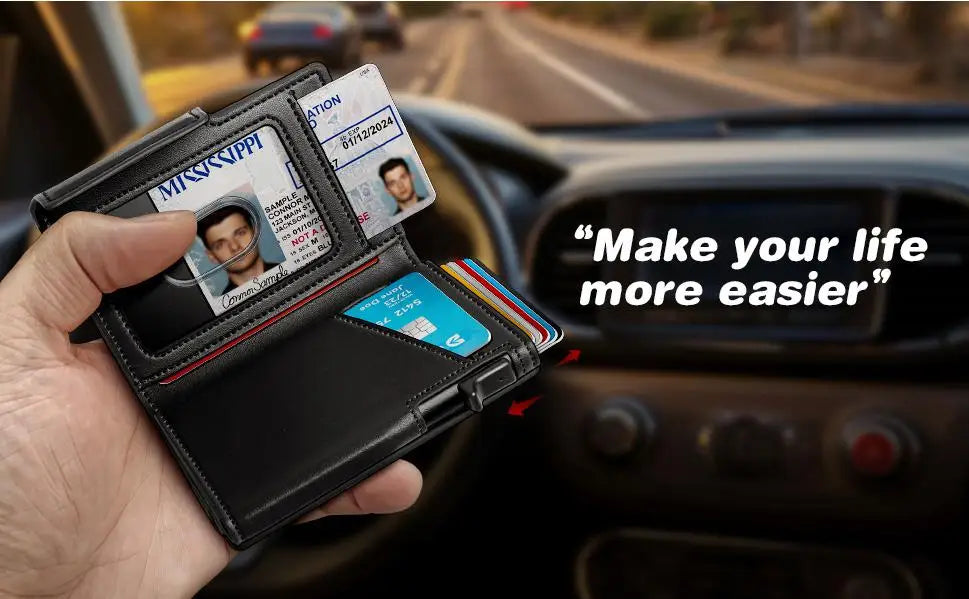 M&T Wear - Men’s Slim RFID Front Pocket Wallet with Money Clip & Coin Pocket