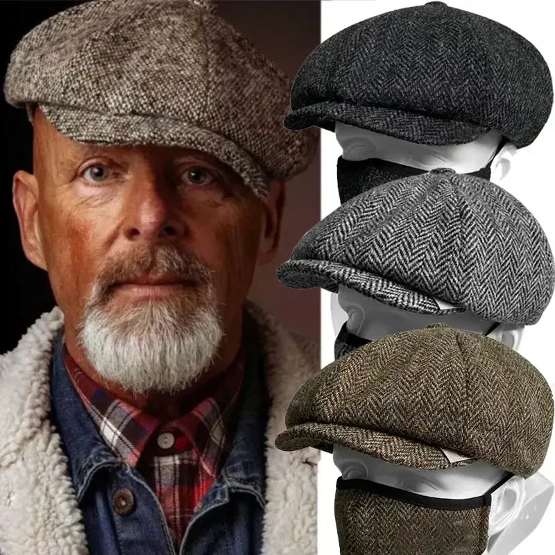 M&T Wear - Vintage Tweed Peaky Blinders Beret Cap