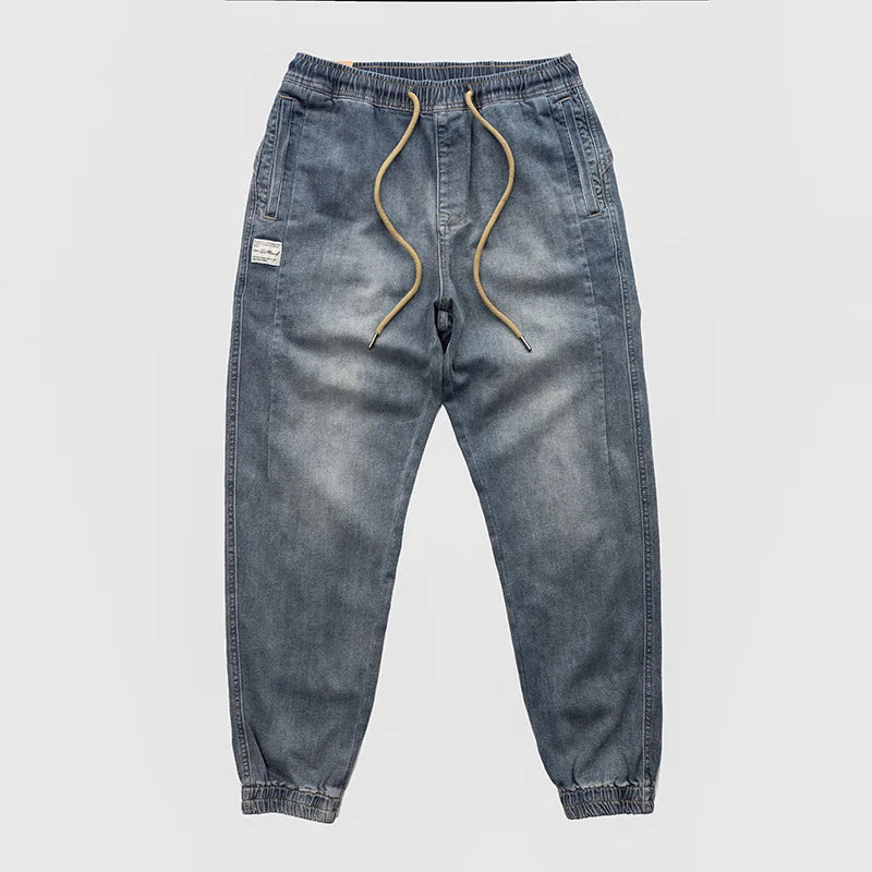M&T Wear - Classic Washed Blue Denim Jeans for Men American Minimalist