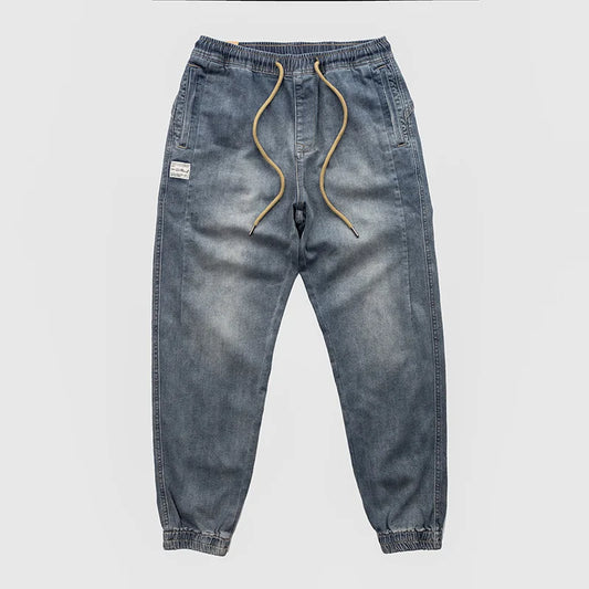 M&T Wear - Classic Washed Blue Denim Jeans for Men American Minimalist