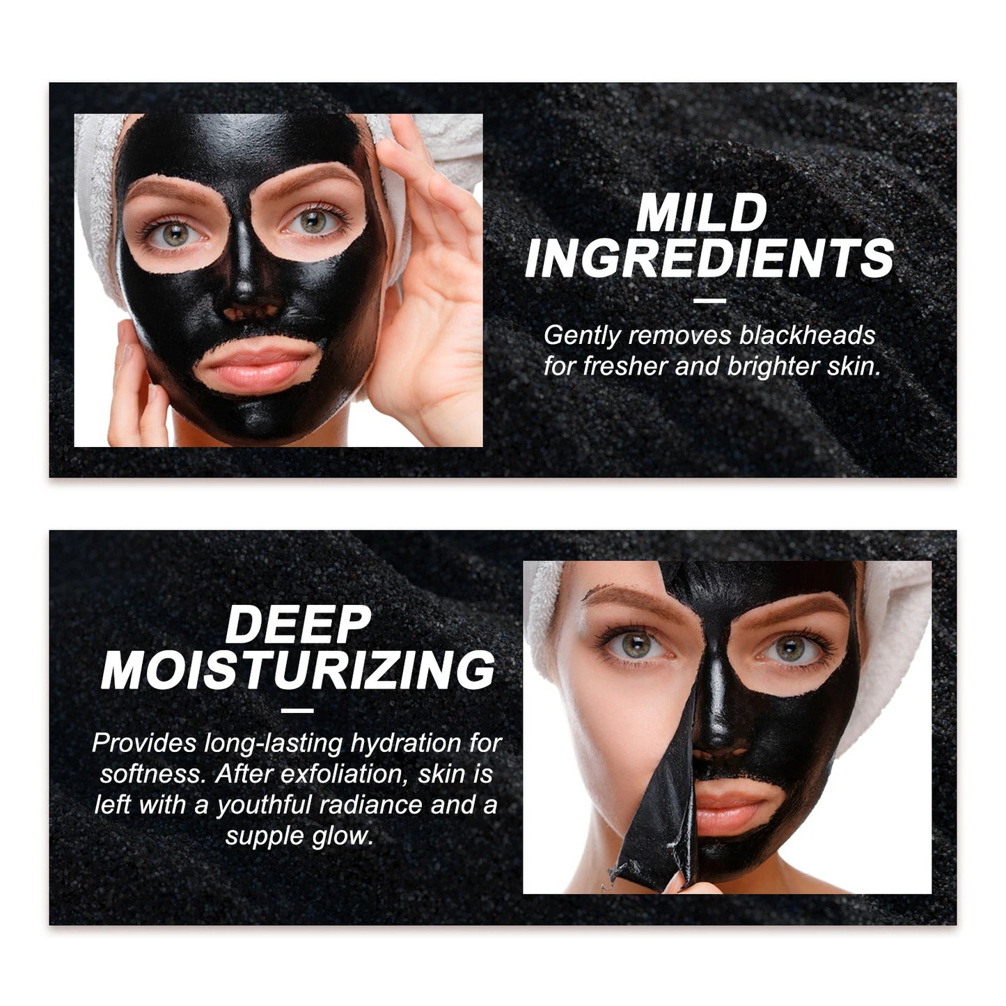 Face Cleansing Mask Charcoal Shrink Pores Cleaner Blackhead Remover Mask For Face Moisturizing Brightening Facial Skin Care 100g