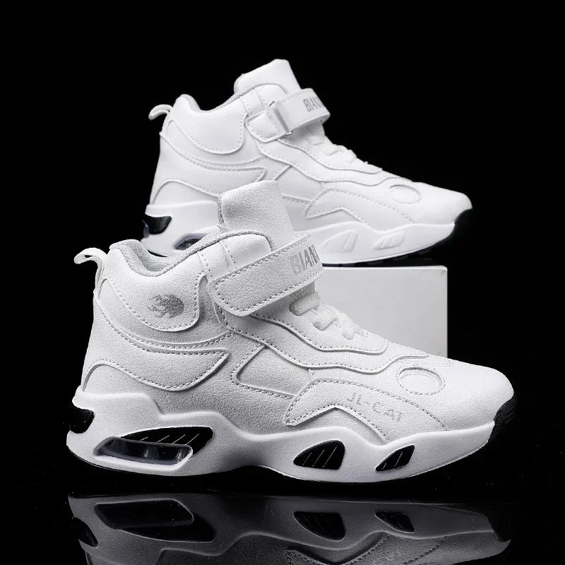 M&T Wear - Kids Basketball Shoes Boys Student Sports Shoes School Daily Outdoor Running Sneakers High Top Children Basketball Sneakers