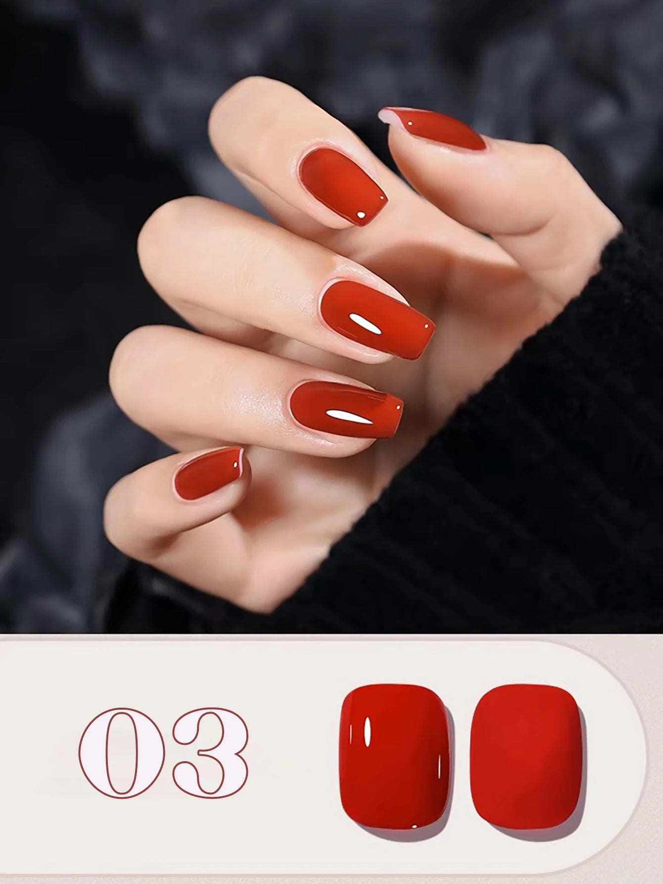 M&T Wear - Red Gel Nail Polish 12ml | Cherry, Wine, and Brown Shades