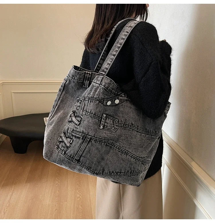 M&T Wear - 2025 Retro Denim Tote Bag for Women