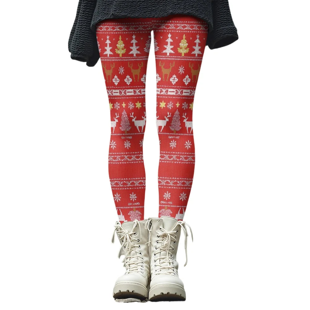 M&T Wear - Winter Snowflake & Checkered Warm Leggings