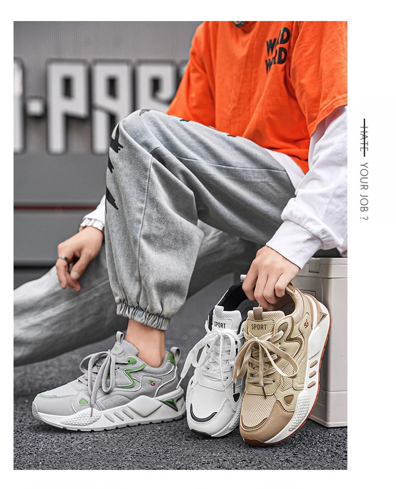 M&T Wear - Men's Casual Shoes Feature A Breathable Mesh Upper and A Thick Sole Making Them Fashionable and Versatile for Casual Wear