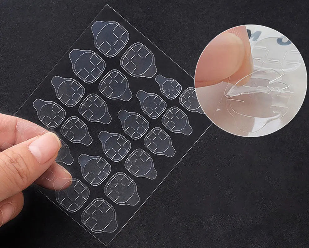 M&T Wear - 240pcs Double-Sided Nail Adhesive Tabs | Clear Press-On Nail Glue Pads