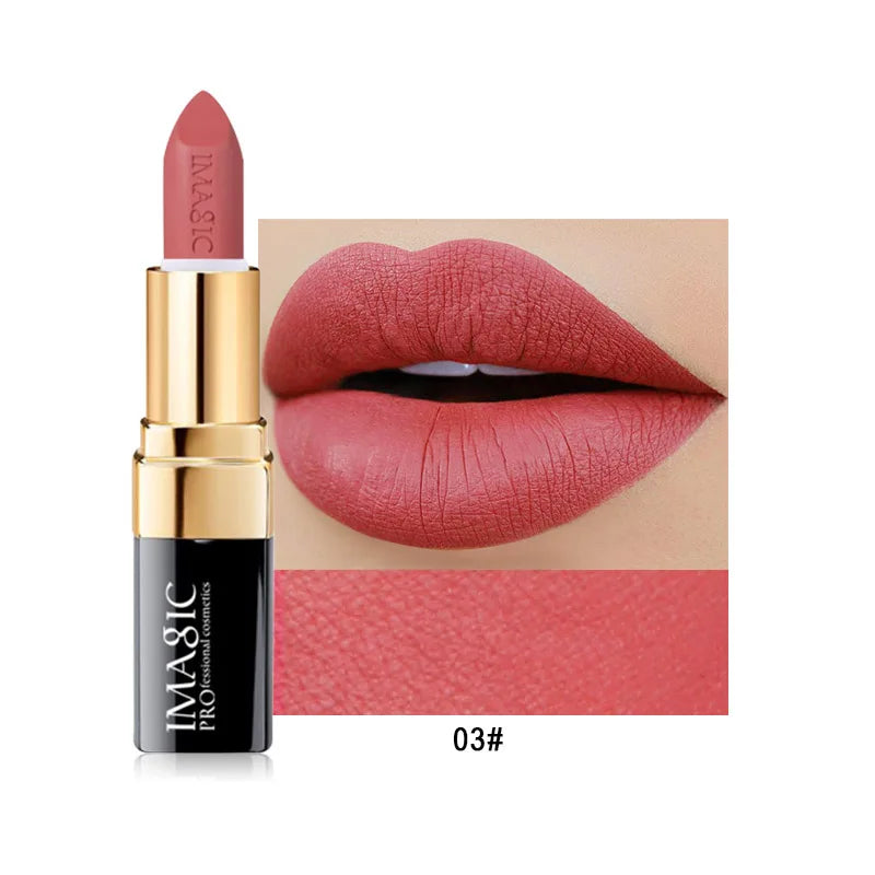 M&T Wear - IMAGIC Long-Lasting Matte Lipstick – 12 Shades of Smooth, Waterproof, and Moisturizing Lip Color