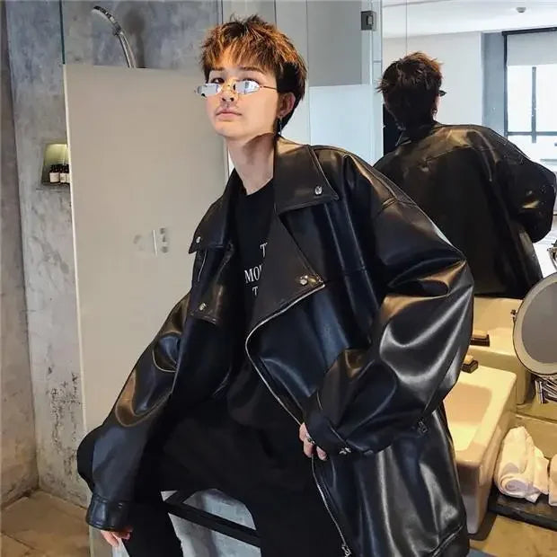 M&T Wear - Trendy Leather Jacket for Men Casual Man Coat Korean Reviews Many Fast Delvery Stylish Harajuku Y2k Cold Vintage New In Deals
