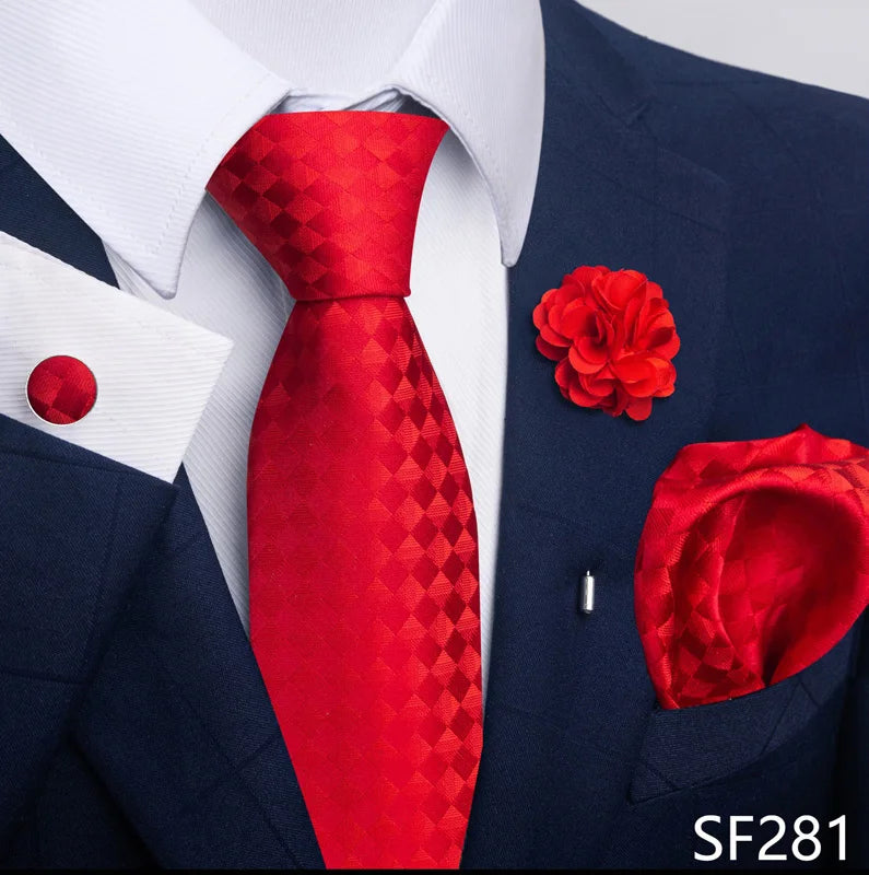 M&T Wear - Luxury Paisley Floral Tie & Accessory Set