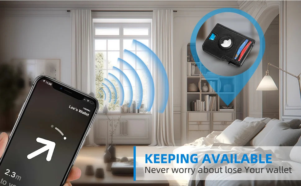 M&T Wear - Men’s Slim RFID Front Pocket Wallet with Money Clip & Coin Pocket